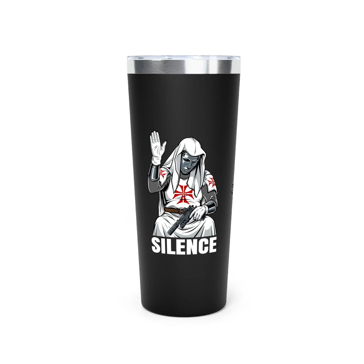 'Silence' Templar Knight 22oz Copper Insulated Tumbler Invictus Templar