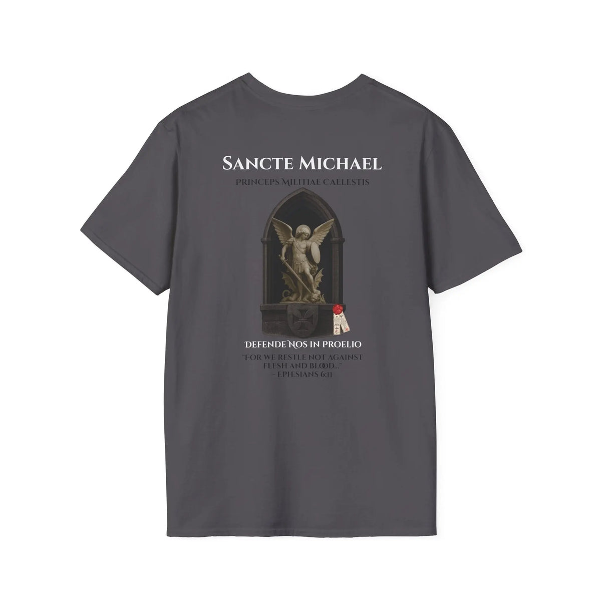Sancte Michael (Saint Michael) | Trad Christendom | Unisex Softstyle T‑Shirt - Invictus Templar