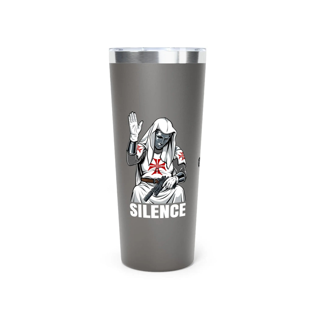'Silence' Templar Knight 22oz Copper Insulated Tumbler Invictus Templar