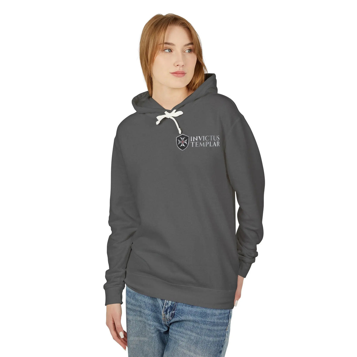 Christ Is King Unisex Lightweight Hooded Sweatshirt - Invictus Templar