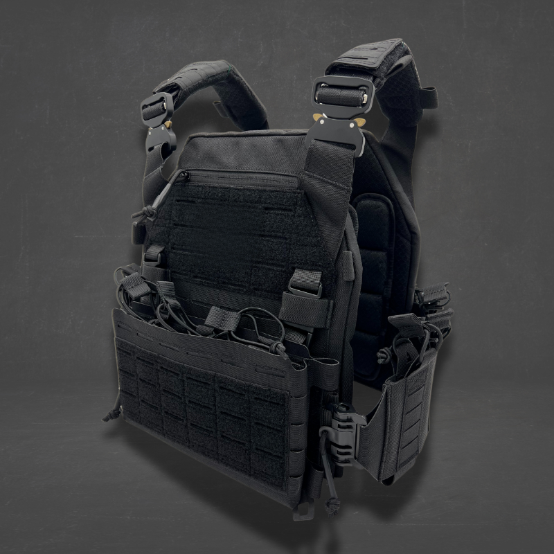 Modular Plate Carrier featuring a sleek tactical design and adjustable straps for comfort and usability.