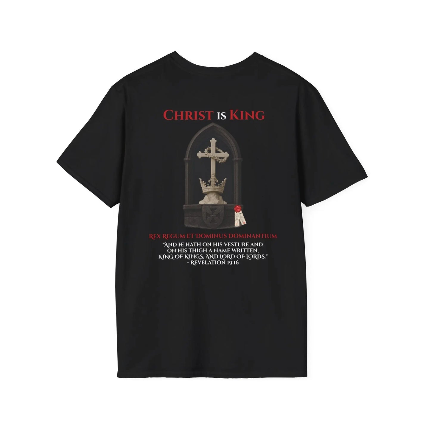 Christ Is King | Trad Christendom | Unisex Softstyle T‑Shirt Invictus Templar