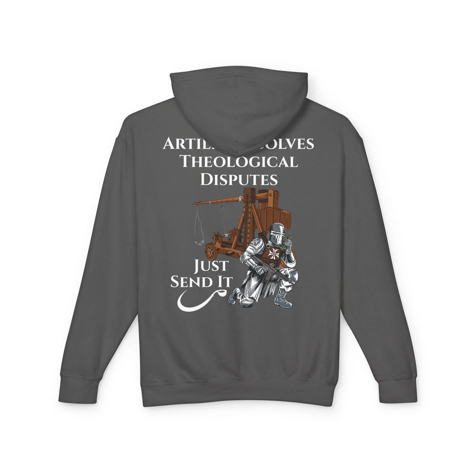 'Artillery Solves Theological Disputes' Unisex Lightweight Hooded Sweatshirt - Invictus Templar