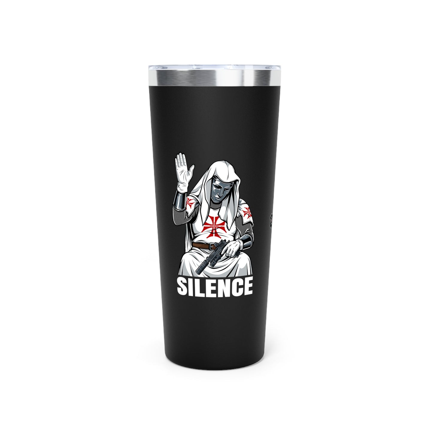 'Silence' Templar Knight 22oz Copper Insulated Tumbler Invictus Templar
