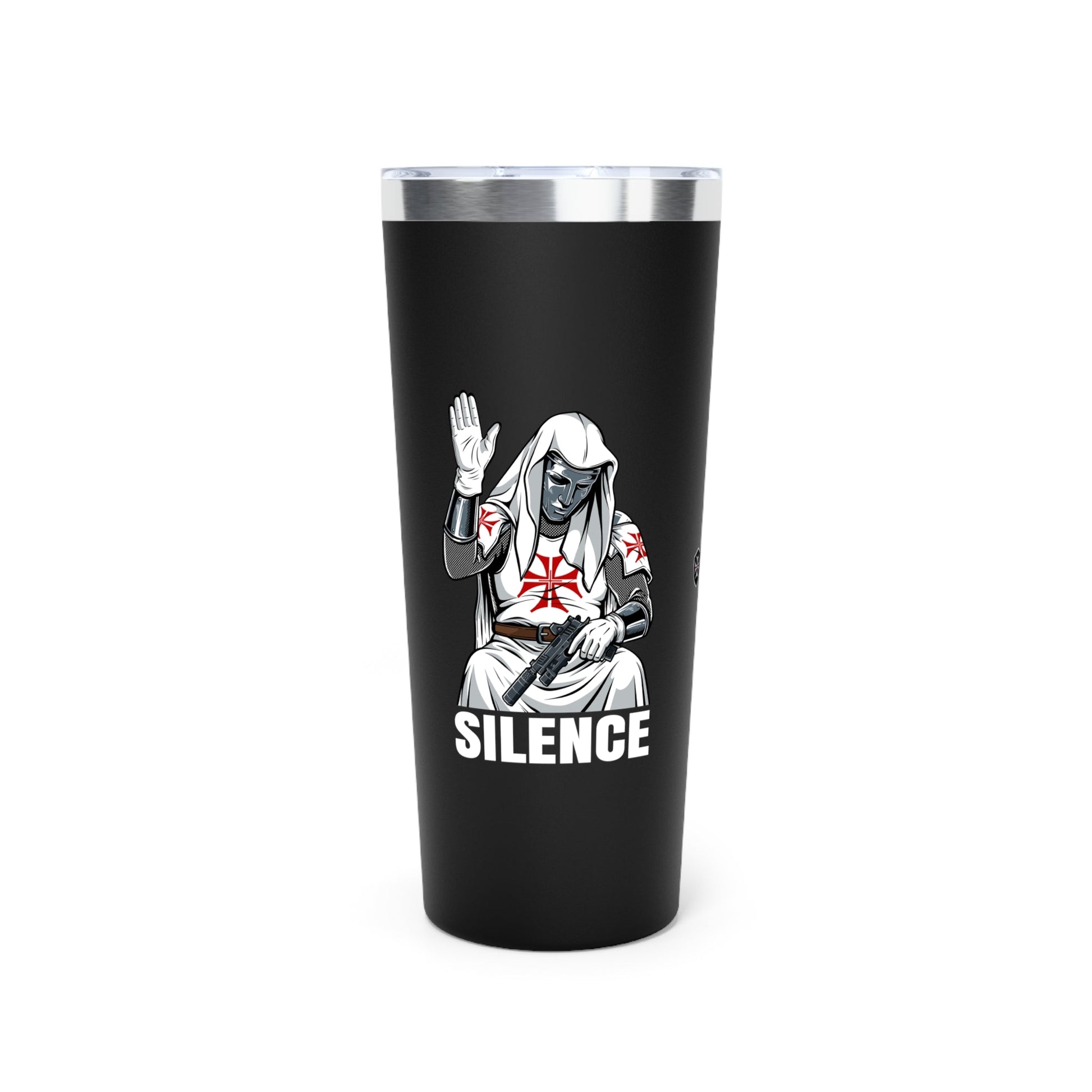 'Silence' Templar Knight 22oz Copper Insulated Tumbler Invictus Templar