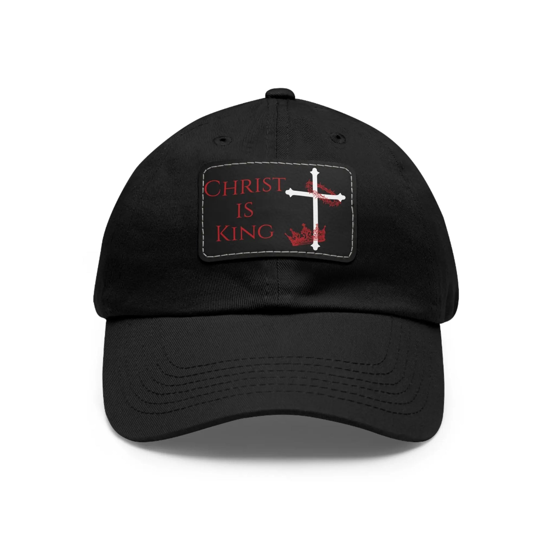Christ Is King Leather Patch Dad Hat | Christian Dad Hat Invictus Templar