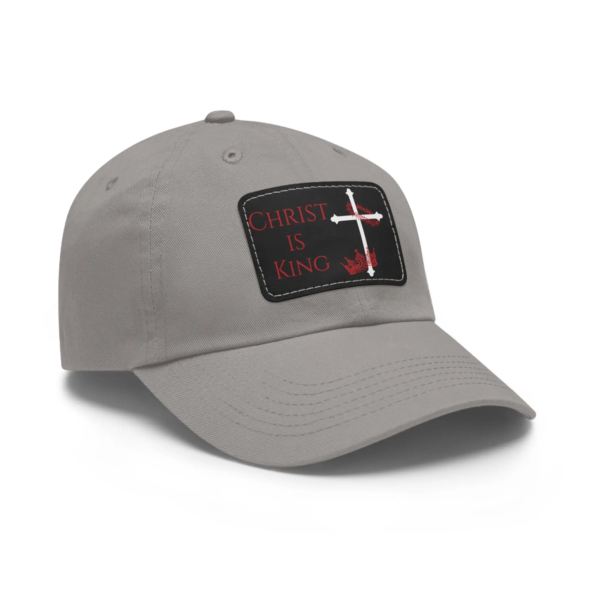 Christ Is King Leather Patch Dad Hat | Christian Dad Hat Invictus Templar