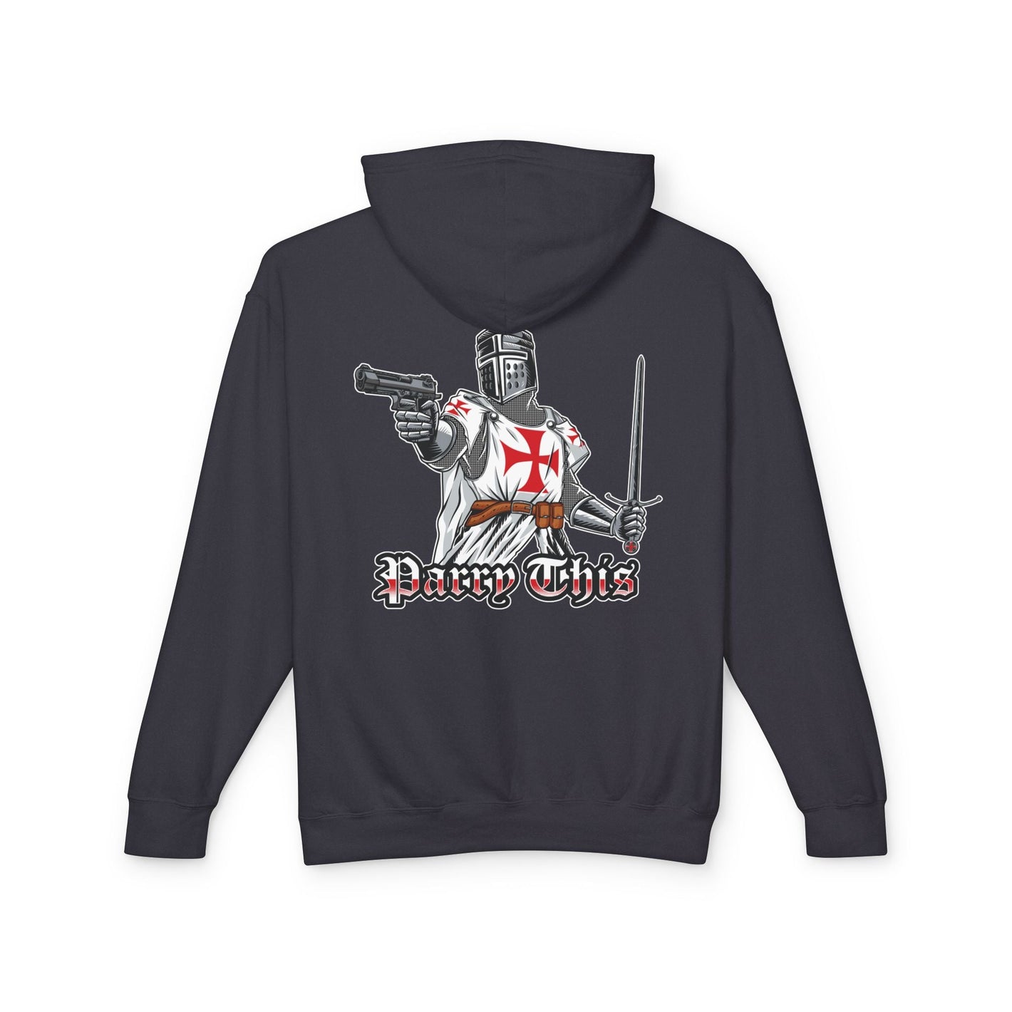 'Parry This' Templar Knight Unisex Lightweight Hooded Sweatshirt Invictus Templar