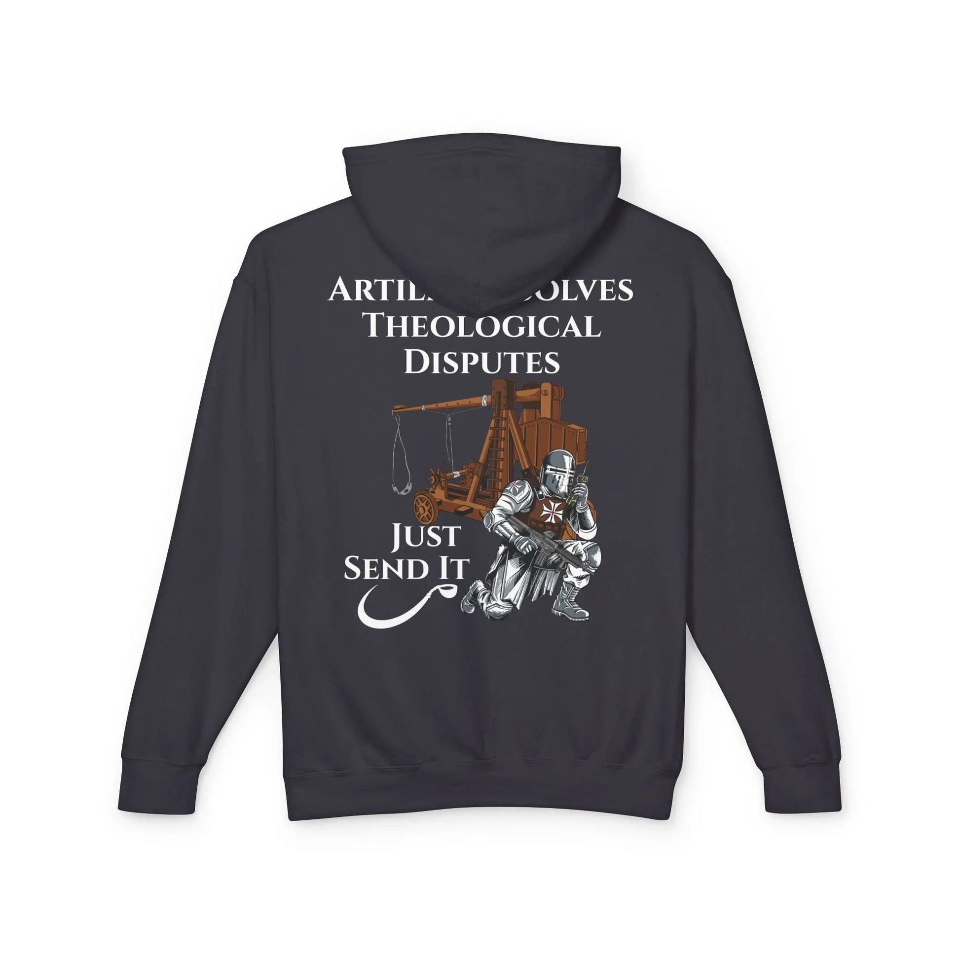 'Artillery Solves Theological Disputes' Unisex Lightweight Hooded Sweatshirt - Invictus Templar