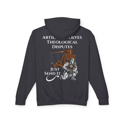 'Artillery Solves Theological Disputes' Unisex Lightweight Hooded Sweatshirt - Invictus Templar