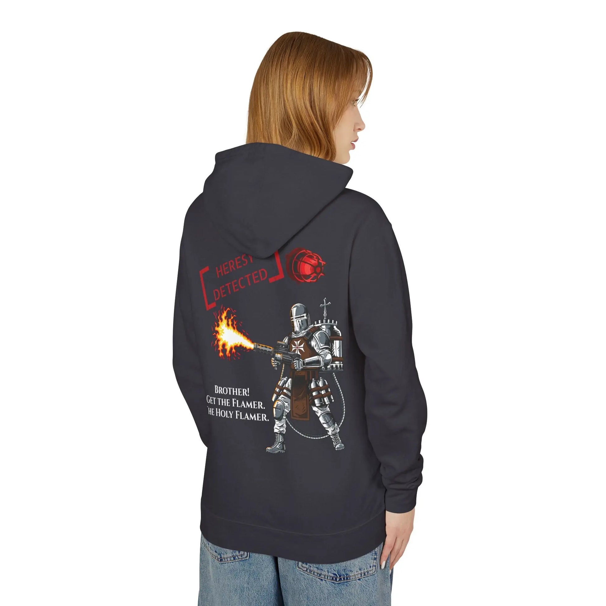 'Get The Holy Flamer' Unisex Lightweight Hooded Sweatshirt - Invictus Templar