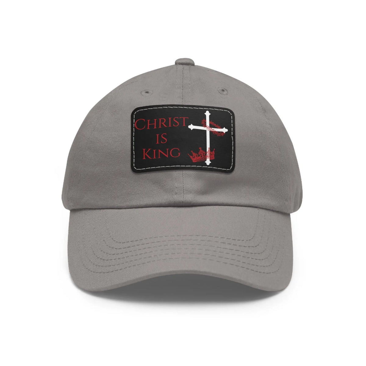 Christ Is King Leather Patch Dad Hat | Christian Dad Hat Invictus Templar