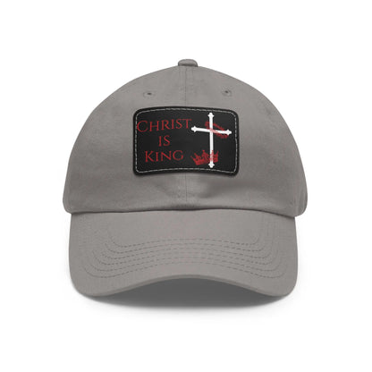 Christ Is King Leather Patch Dad Hat | Christian Dad Hat Invictus Templar