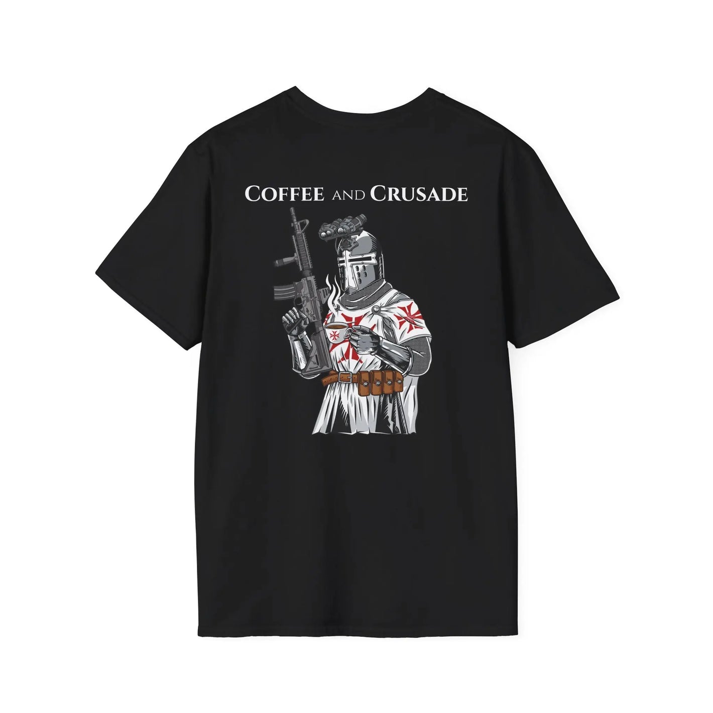 'Coffee and Crusade' Unisex Softstyle T-Shirt Invictus Templar