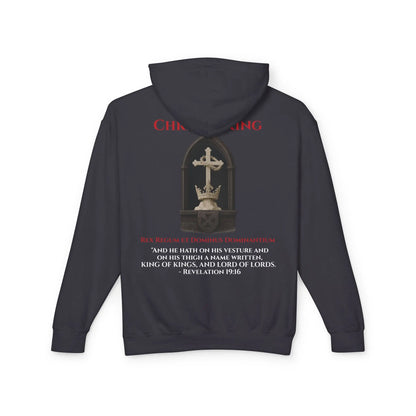 Christ Is King Unisex Lightweight Hooded Sweatshirt - Invictus Templar