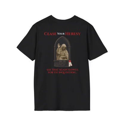 Cease Your Heresy | Trad Christendom | Unisex Softstyle T‑Shirt - Invictus Templar