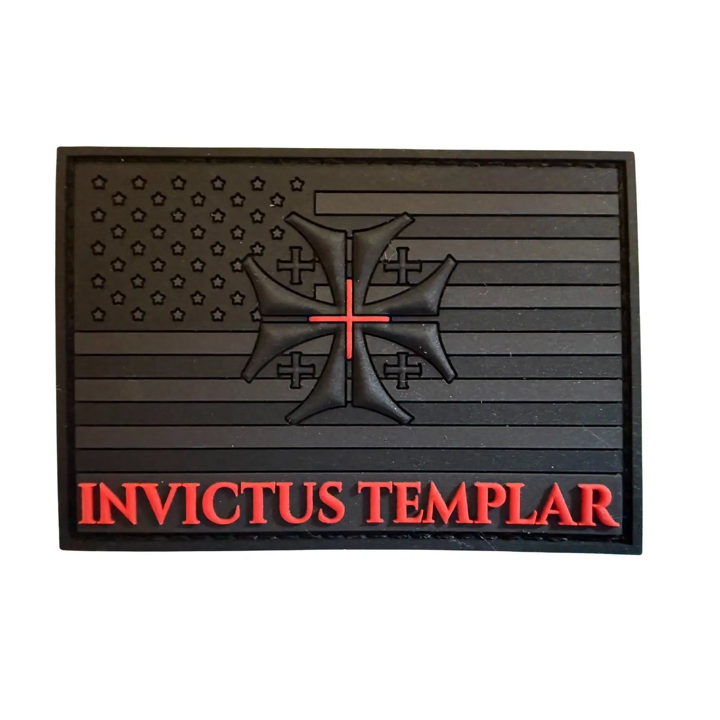 Modern Crusader - Invictus Templar Crusader Cross PVC Patch - Invictus Templar