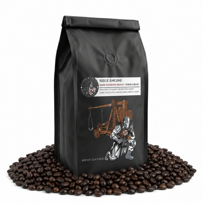 Siege Engine Espresso | Dark Roast Whole Bean Tactical Coffee 12oz Invictus Templar