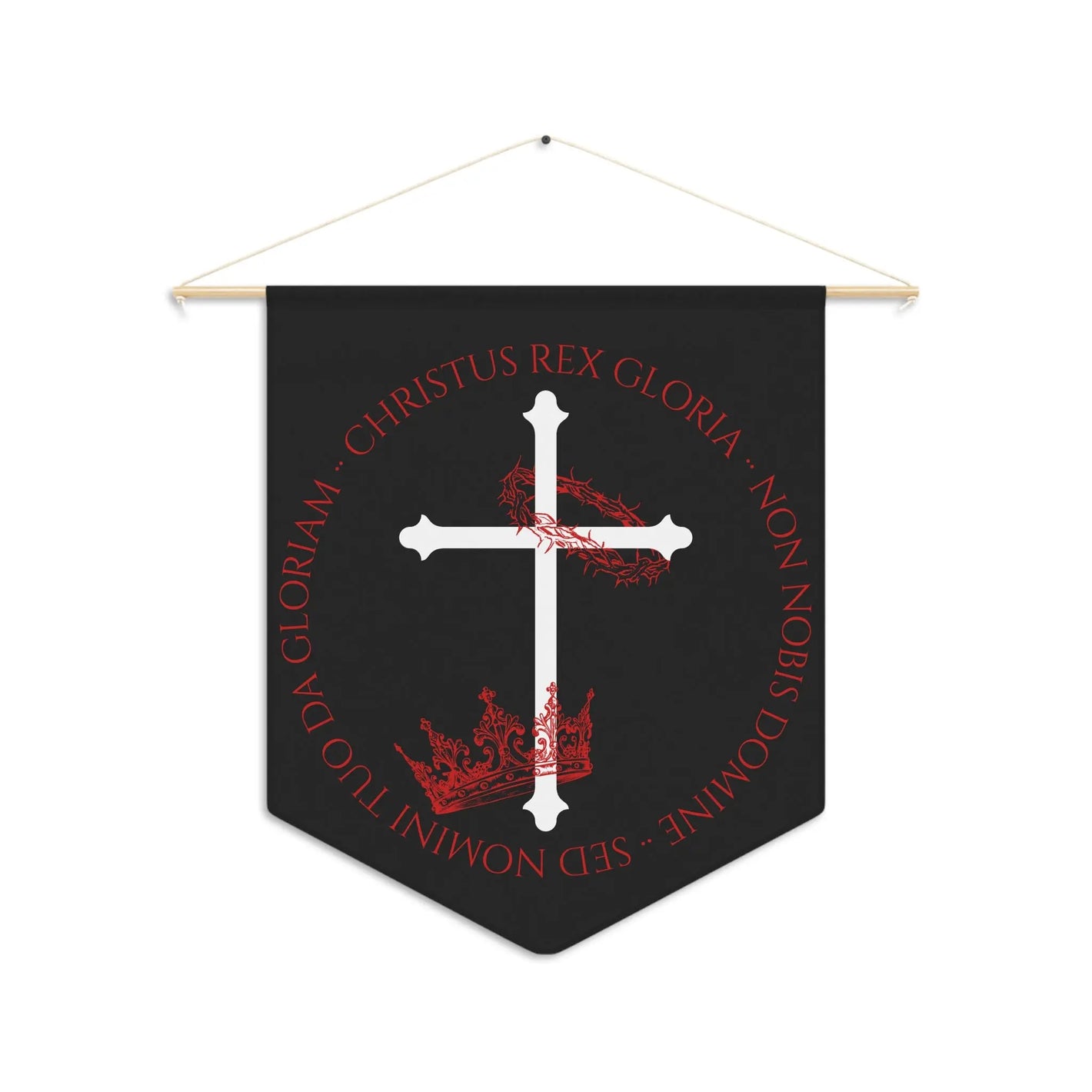 Christus Rex Gloria Wall Banner Pennant Invictus Templar