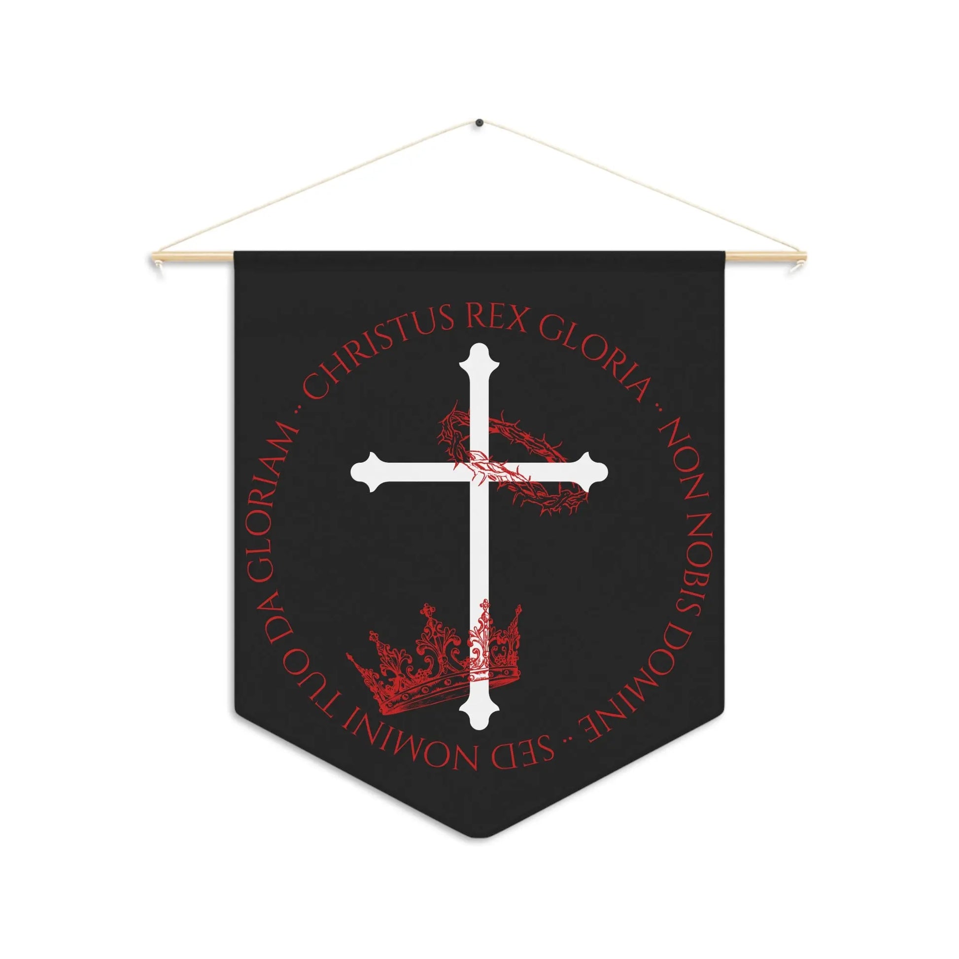 Christus Rex Gloria Wall Banner Pennant Invictus Templar