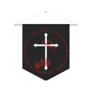 Christus Rex Gloria Wall Banner Pennant Invictus Templar