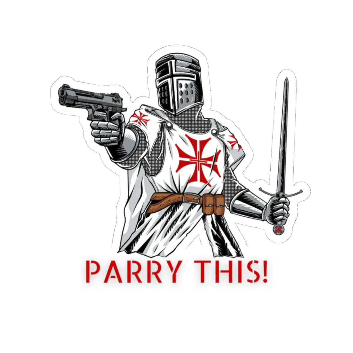 "Parry This!" Templar Vinyl Sticker - Invictus Templar