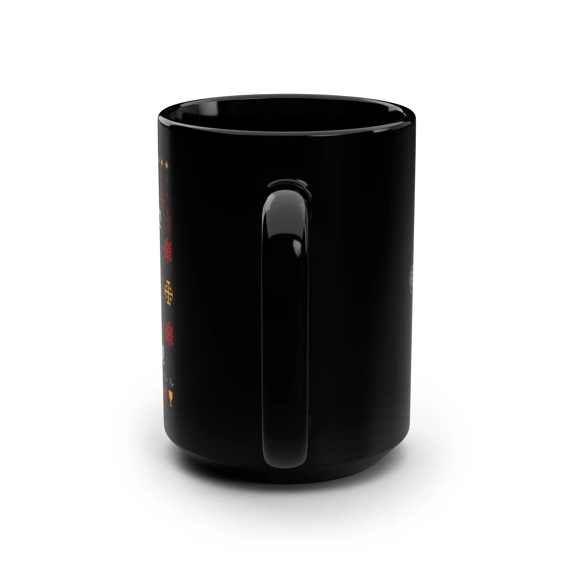 Ho-Ho-Ho, Heretic! 15oz Black Mug Printify