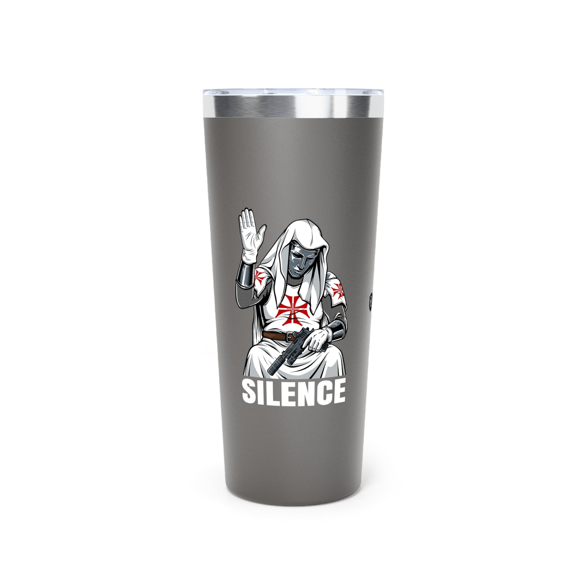 'Silence' Templar Knight 22oz Copper Insulated Tumbler Invictus Templar
