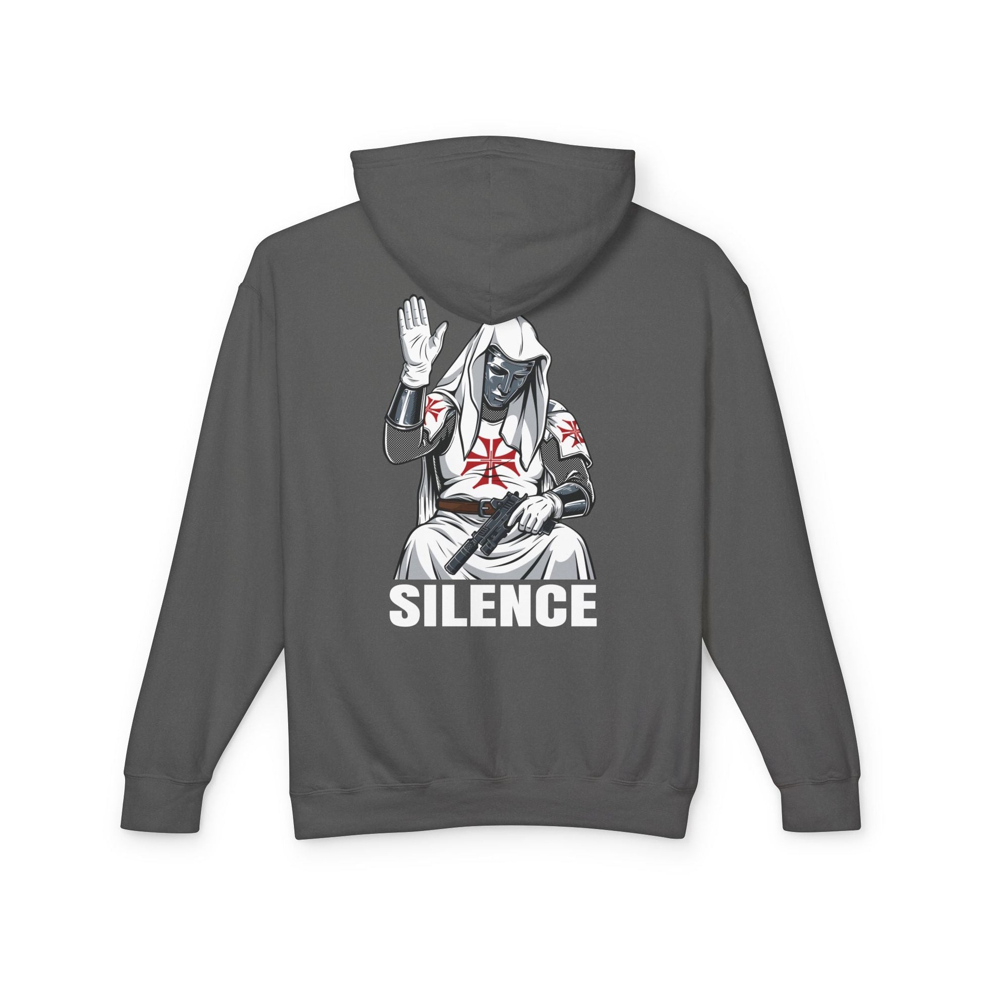 'Silence' Unisex Lightweight Hooded Sweatshirt Invictus Templar