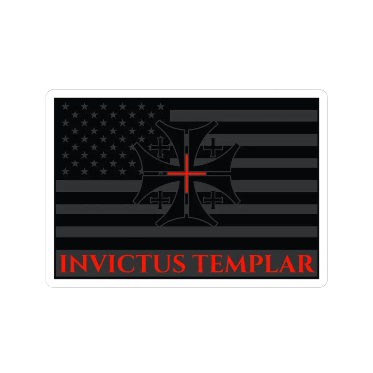 Invictus Templar Modern Crusader Vinyl Sticker - Invictus Templar