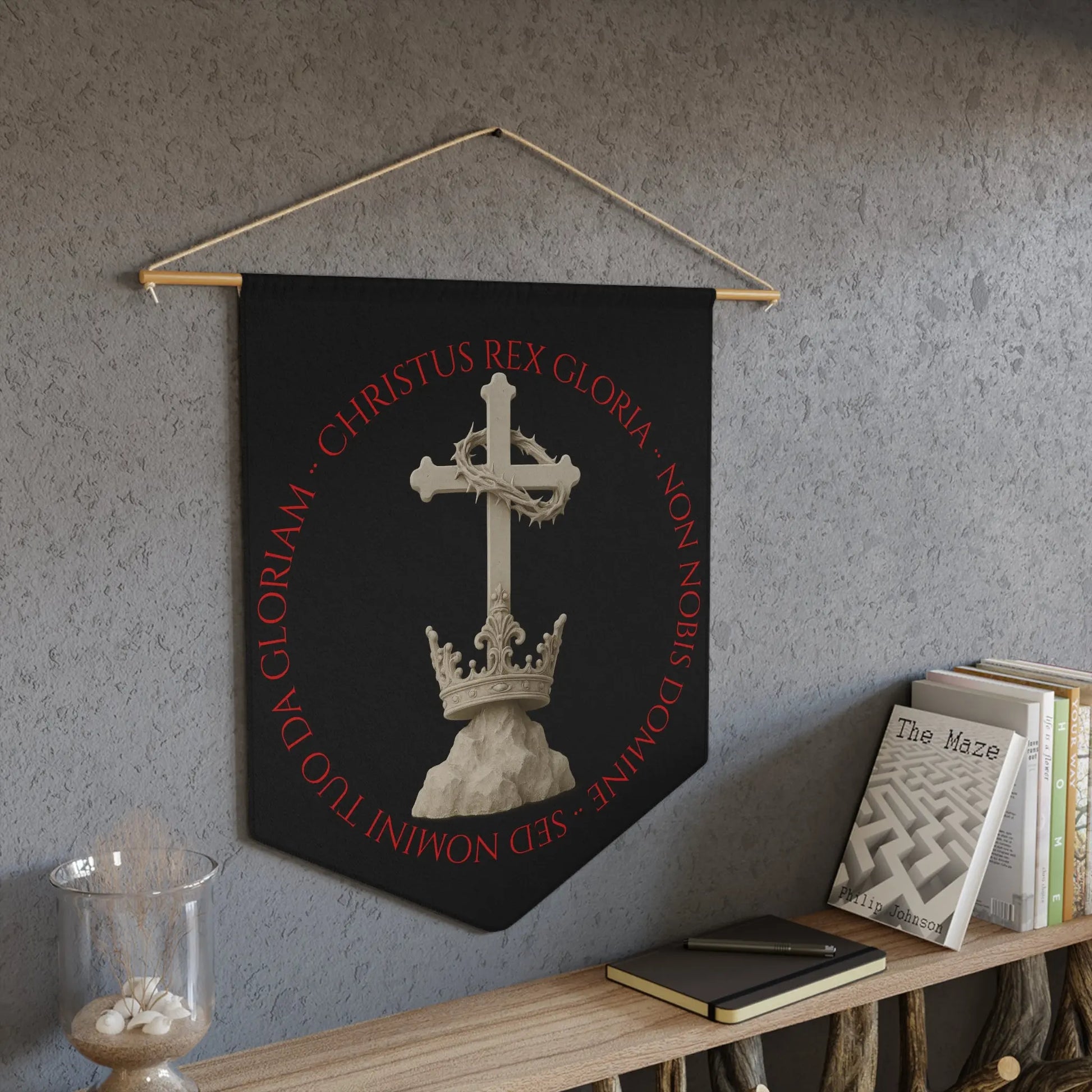 Christ Is King Wall Banner Pennant - Invictus Templar