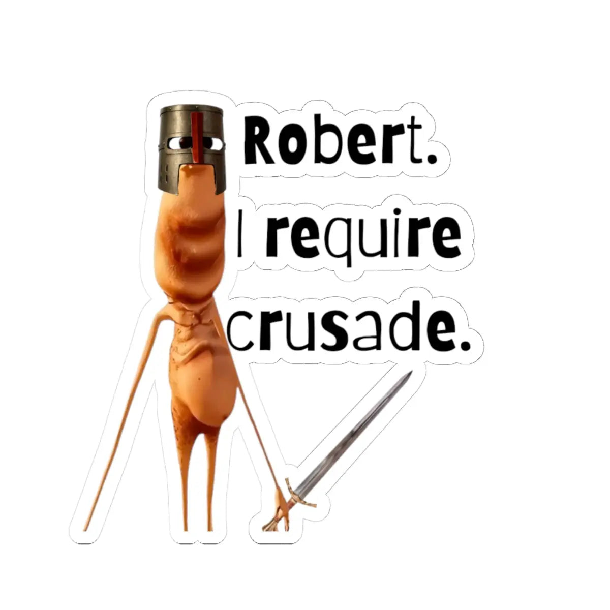 Marcus the Worm - "I Require Crusade" Vinyl Sticker - Invictus Templar