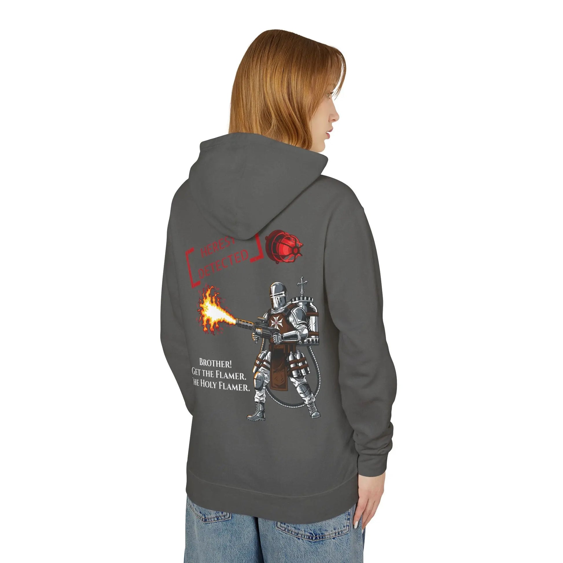 'Get The Holy Flamer' Unisex Lightweight Hooded Sweatshirt - Invictus Templar