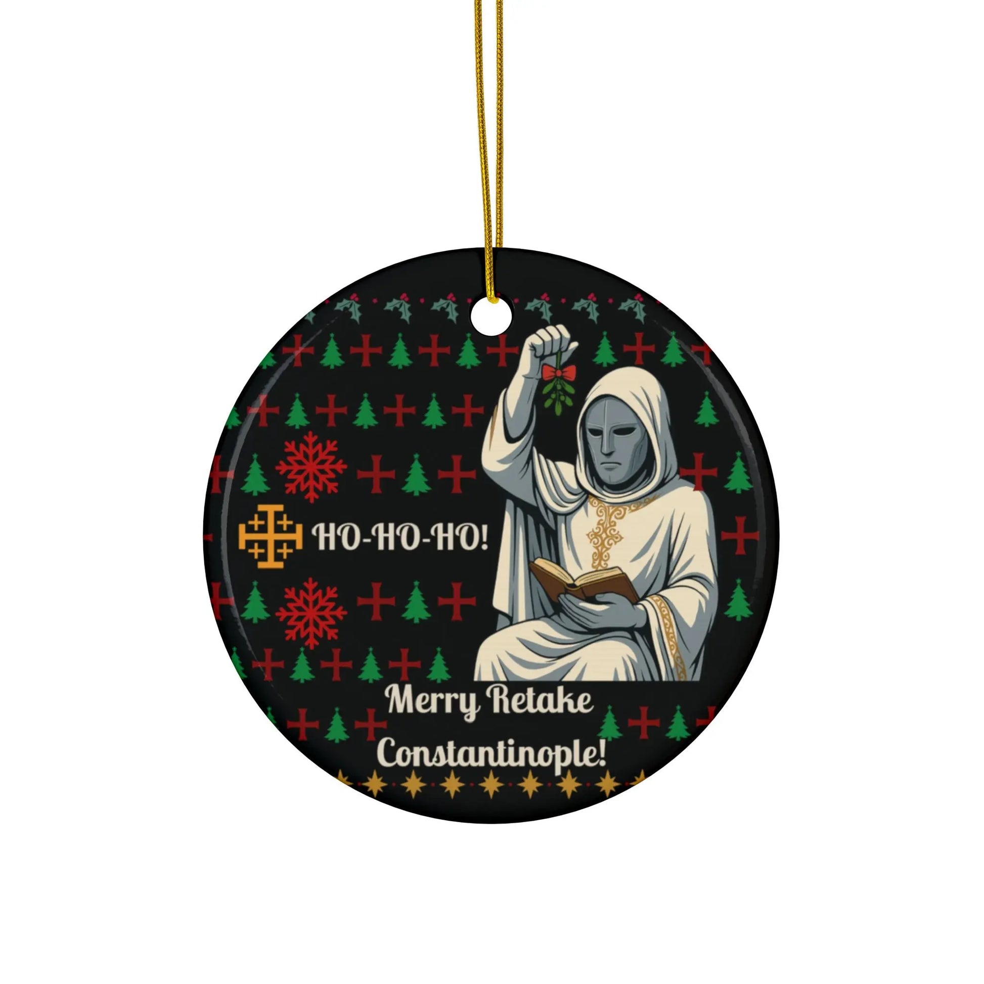 Merry Retake Constantinople! Ceramic Christmas Ornament Printify