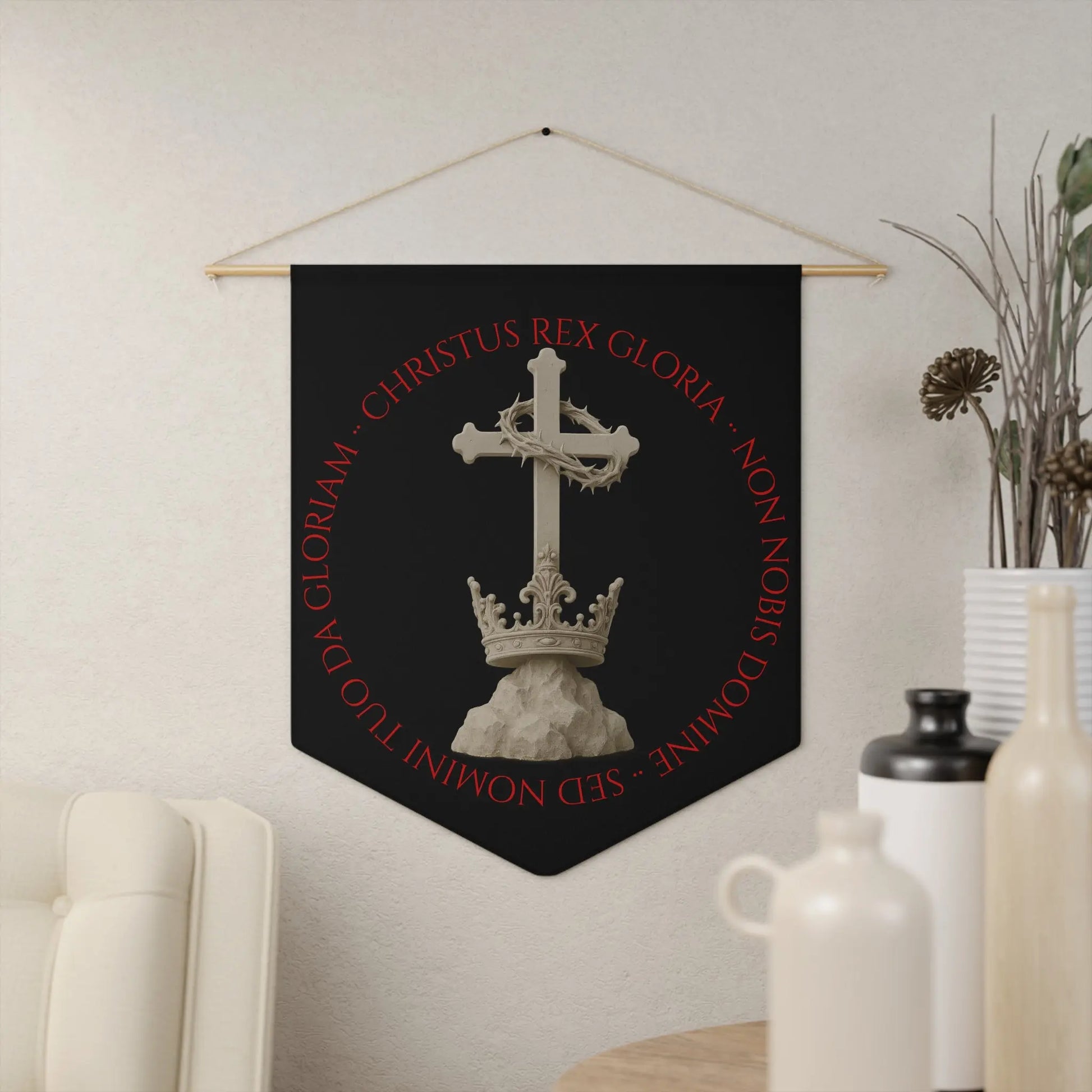 Christ Is King Wall Banner Pennant - Invictus Templar