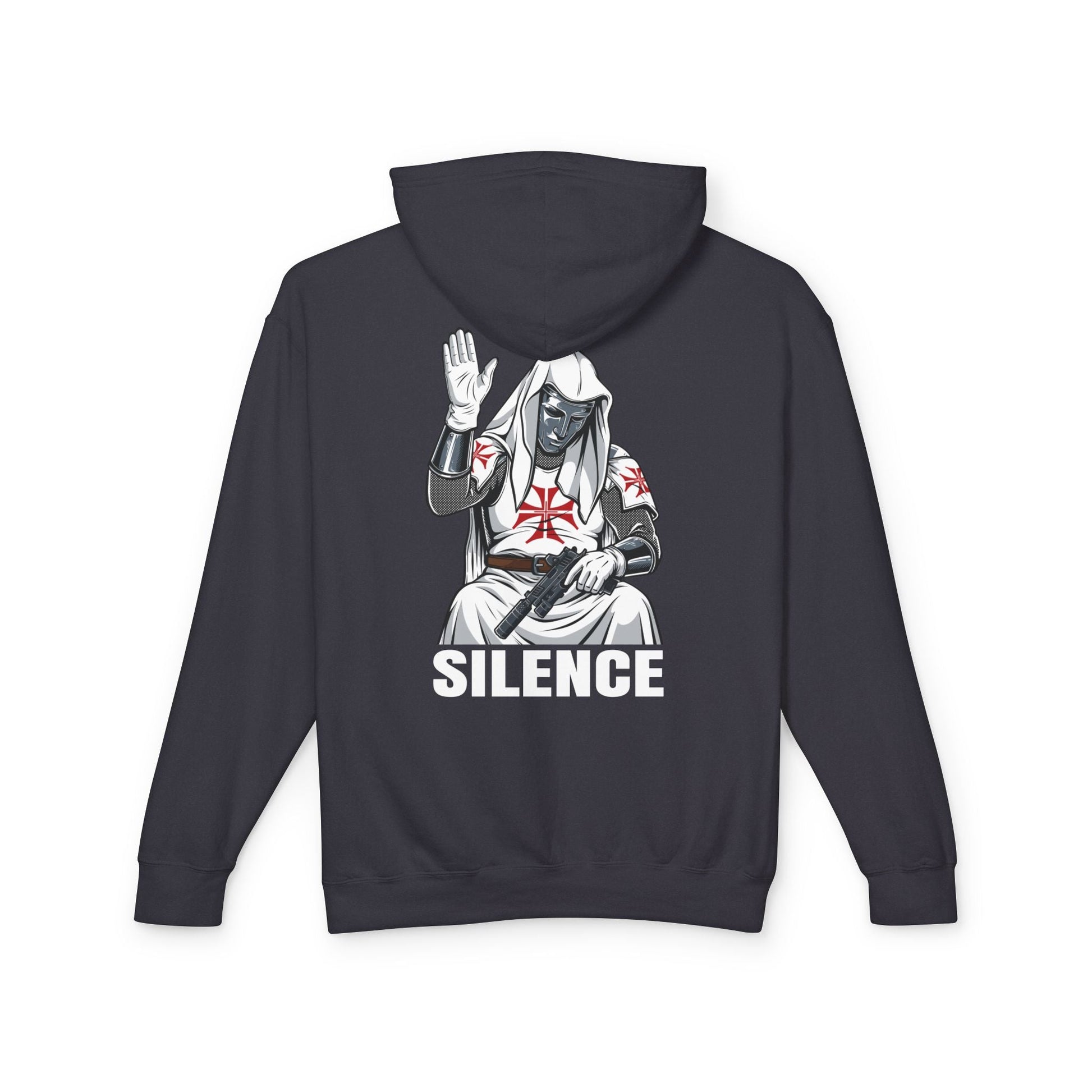 'Silence' Unisex Lightweight Hooded Sweatshirt Invictus Templar