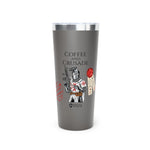 ‘Coffee and Crusade’ 22oz Copper Insulated Tumbler – Fuel Your Mission - Invictus Templar