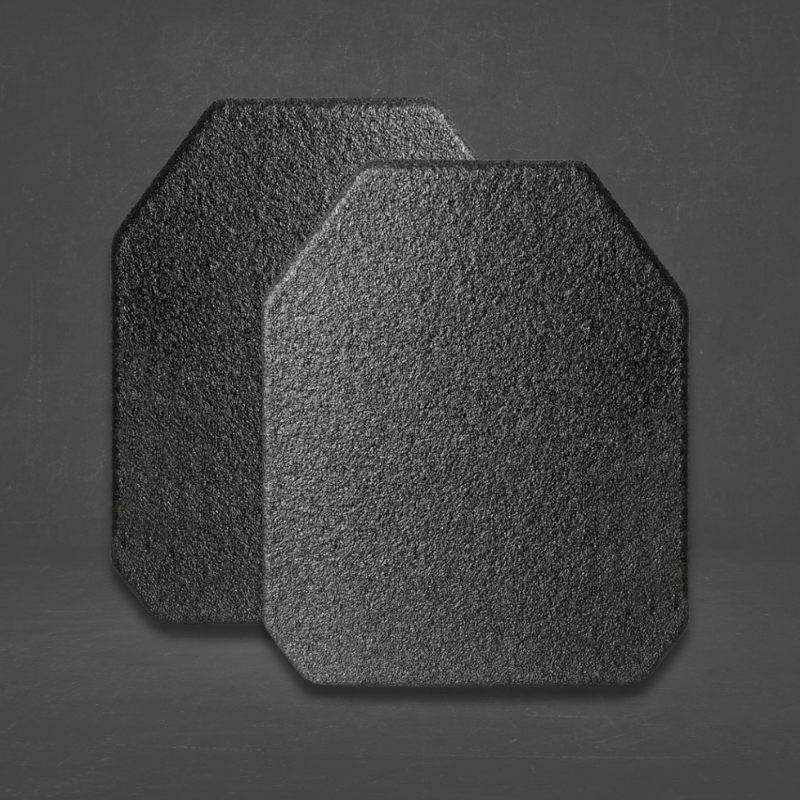 AR600 Lightweight Level III+ steel rifle plates (Base Coat – Set of 2) for ballistic protection