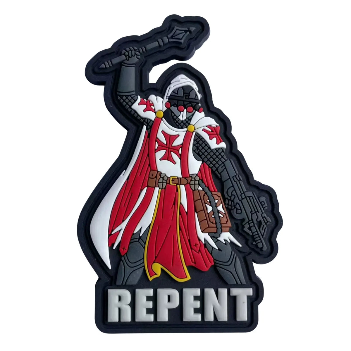 "Repent" - Templar Knight Chaplain Patch | Tactical PVC Patch Invictus Templar