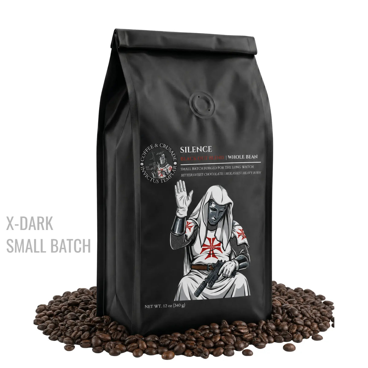 Silence | Extra Dark Roast Blend Whole Bean Tactical Coffee 12oz